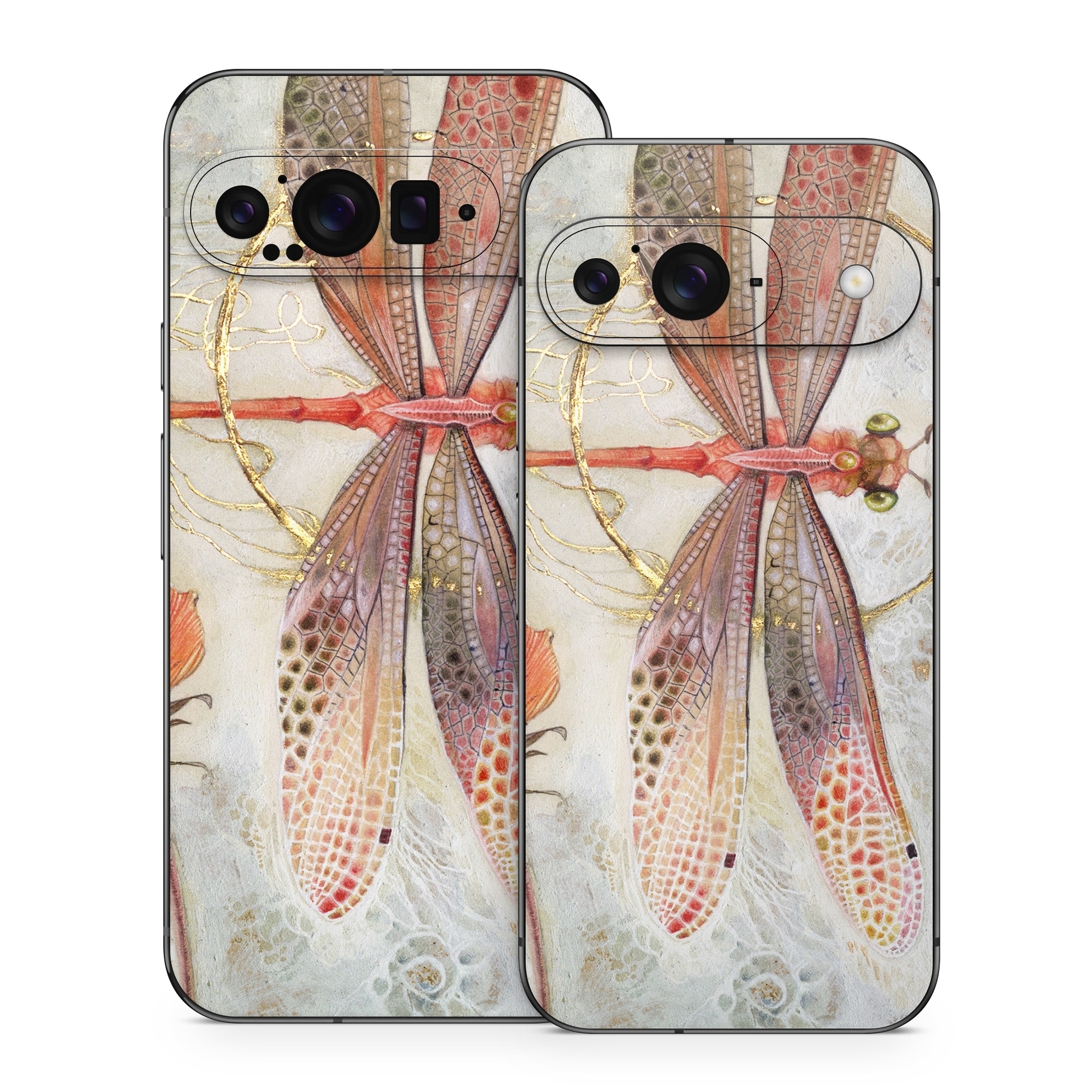 Google Pixel 9 Series Skin design of Watercolor paint, Botany, Flower, Illustration, Floral design, Painting, Plant, Coquelicot, Art, Still life photography, with red, yellow, gray colors