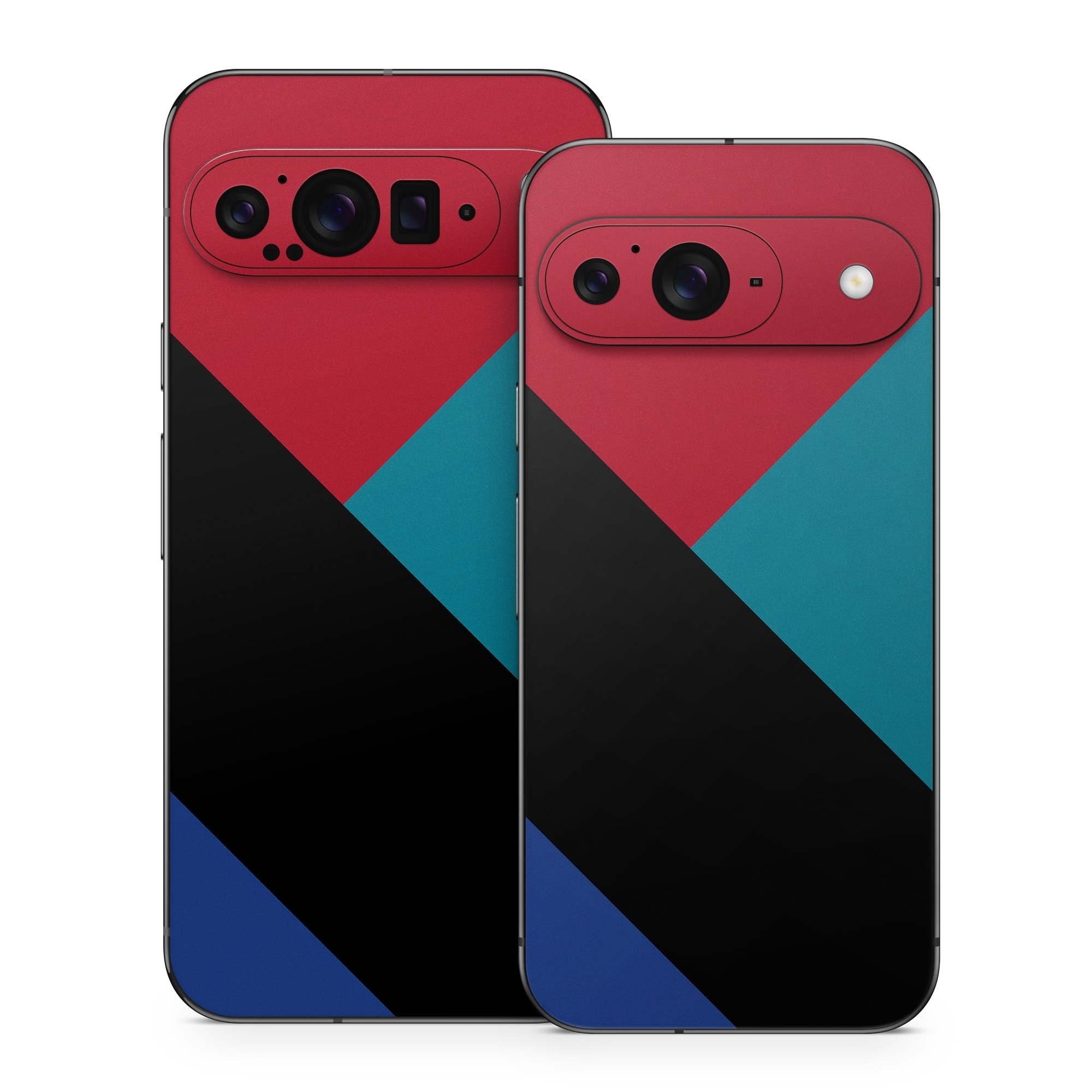 Google Pixel 9 Series Skin design of Blue, Green, Turquoise, Azure, Teal, Electric blue, Line, Pattern, Design, Graphic design, with black, blue, red colors