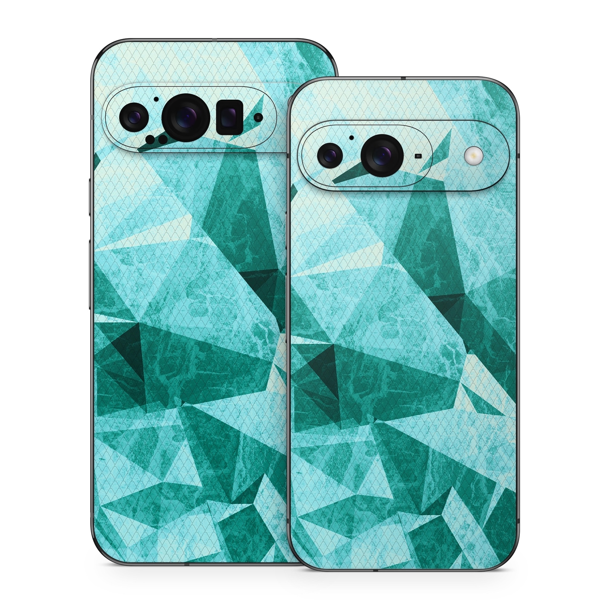 Google Pixel 9 Series Skin design of Aqua, Blue, Pattern, Turquoise, Illustration, Teal, Design, Line, Graphic design, with blue colors