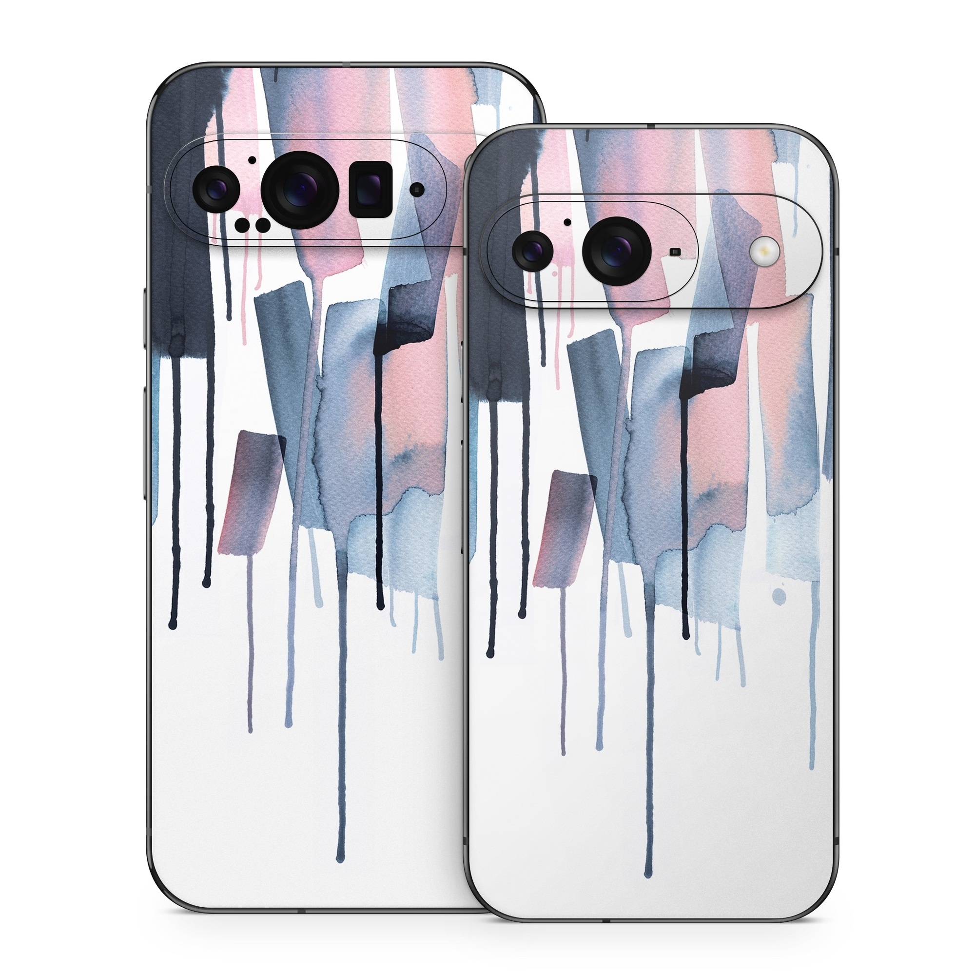 Google Pixel 9 Series Skin design of Gesture, Snow, Art, Freezing, Material property, Font, Fashion design, Sportswear, Electric blue, Magenta, with white, blue, pink, black colors