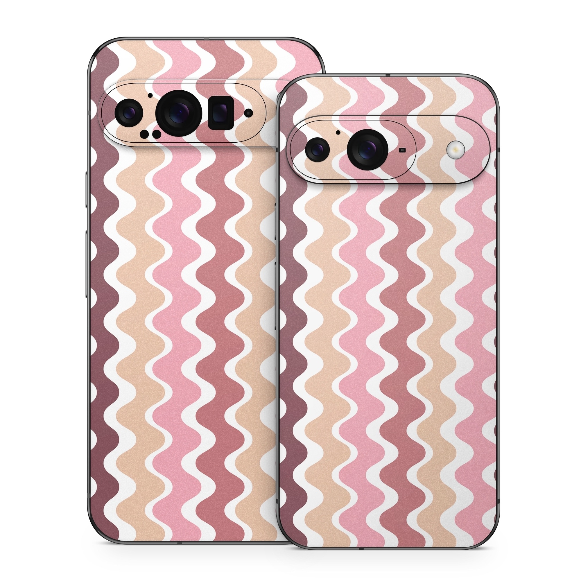 Google Pixel 9 Series Skin design of Azure, Pink, Art, Material property, Aqua, Symmetry, Pattern, Circle, Font, Magenta, with white, pink, orange, brown colors