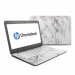 White Marble HP Chromebook 14 Skin