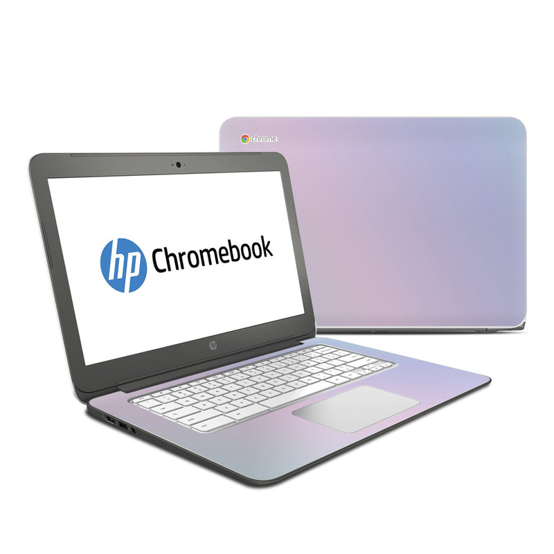 HP Chromebook 14 Skin design of White, Blue, Daytime, Sky, Atmospheric phenomenon, Atmosphere, Calm, Line, Haze, Fog, with pink, purple, blue colors
