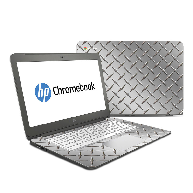 HP Chromebook 14 Skin design of Pattern, Metal, Line, Design, Steel, Parallel, Tile, Beige, Flooring, with gray colors