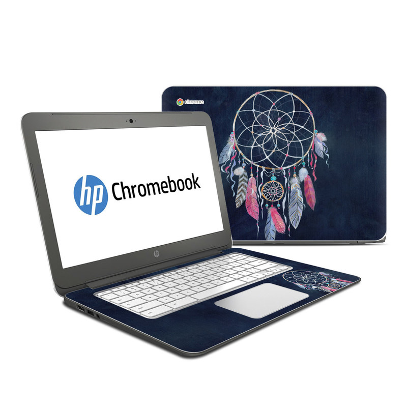 HP Chromebook 14 Skin design of Fashion accessory, Jewellery, Textile, Illustration, Turquoise, Art, Still life photography, with blue, white, pink, yellow, orange, blue colors