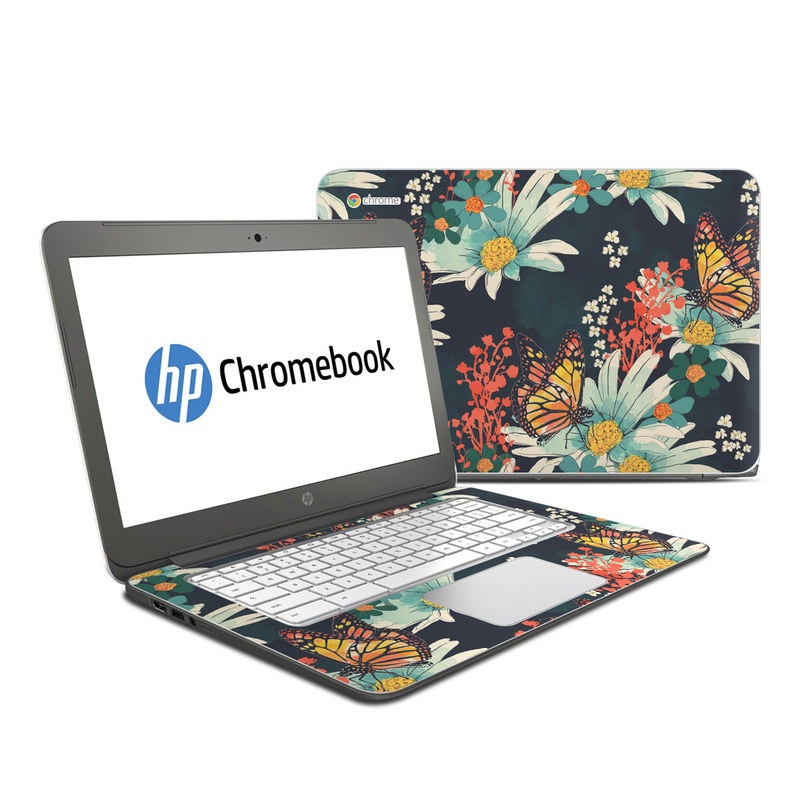 HP Chromebook 14 Skin design of Floral design, Pattern, Flower, Floristry, Textile, Botany, Plant, Visual arts, Design, Flower Arranging with black, gray, green, red, blue, pink colors