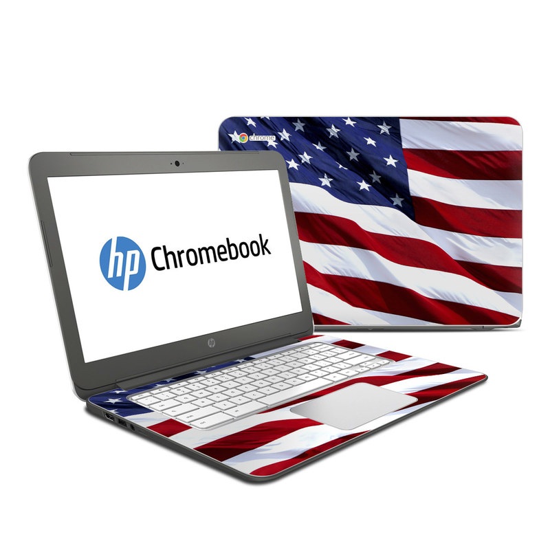HP Chromebook 14 Skin design of Flag, Flag of the united states, Flag Day (USA), Veterans day, Memorial day, Holiday, Independence day, Event with red, blue, white colors
