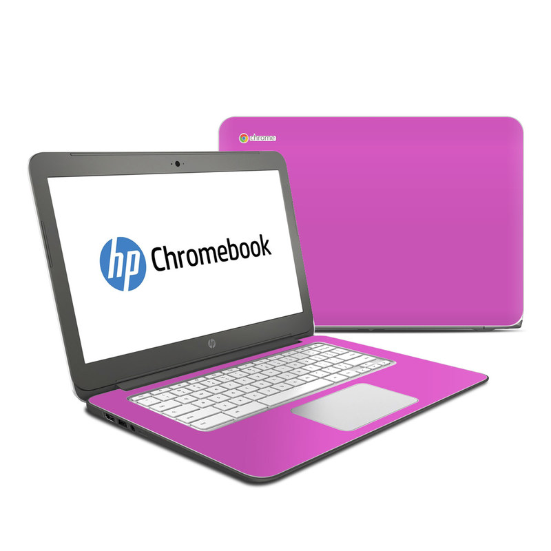 HP Chromebook 14 Skin design of Violet, Pink, Purple, Red, Lilac, Magenta, Blue, Lavender, Text, Sky, with pink colors