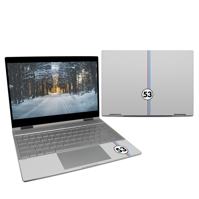 HP Spectre x360 13-inch Skin design of Line, Sign, Games, with gray, blue, red, white, black colors