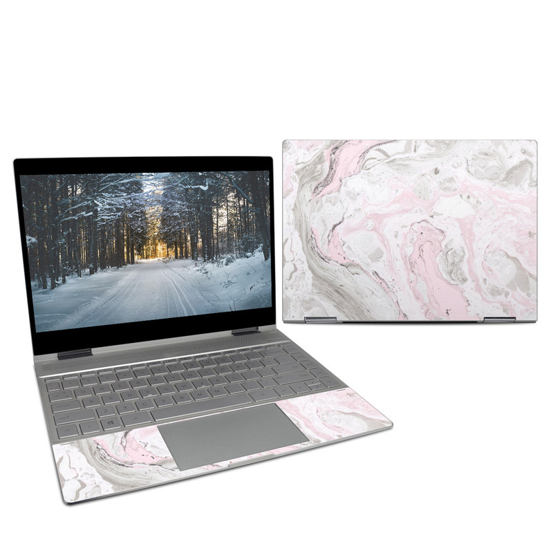 HP Spectre x360 13-inch Skin design of White, Pink, Pattern, Illustration with pink, gray, white colors