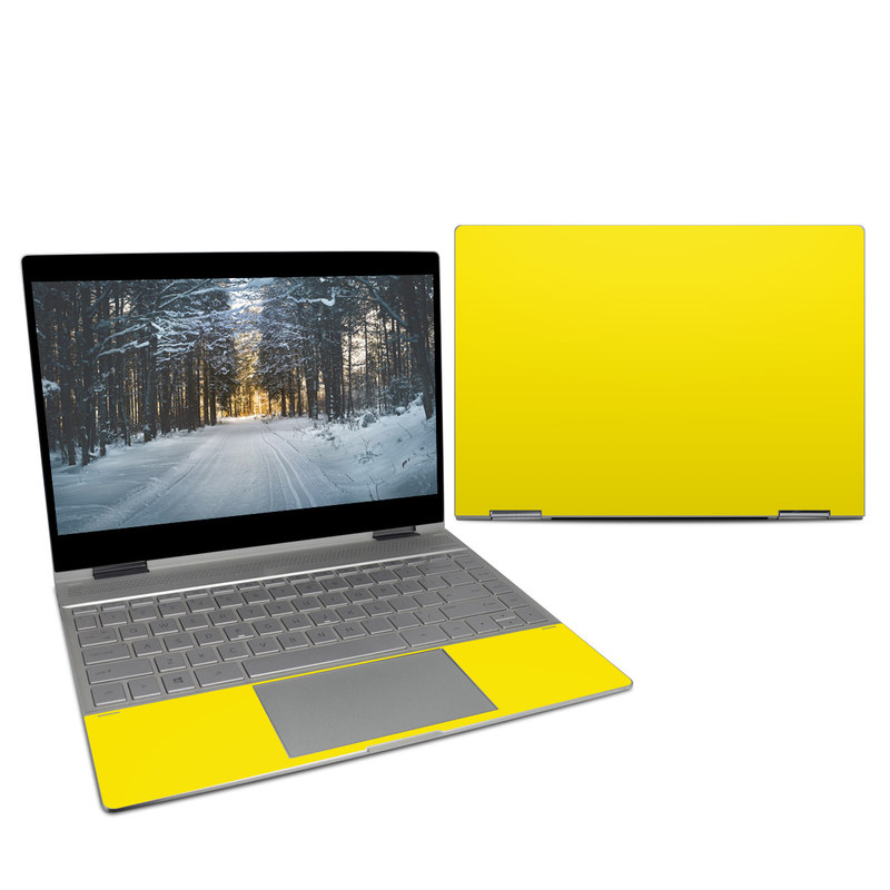 HP Spectre x360 13-inch Skin design of Green, Yellow, Orange, Text, Font with yellow colors