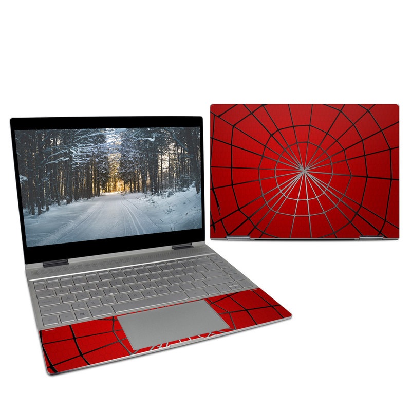 HP Spectre x360 13-inch Skin design of Red, Symmetry, Circle, Pattern, Line with red, black, gray colors