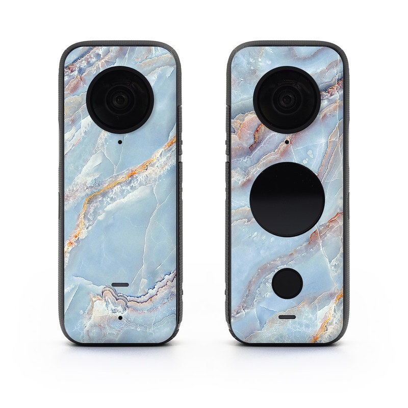 Insta360 ONE X2 Skin design of Blue, Azure, Aqua, Onyx, with blue, red, orange, white colors