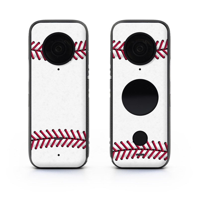 Insta360 ONE X2 Skin design of Red, Line, Pink, Parallel, Paper, with white, red colors