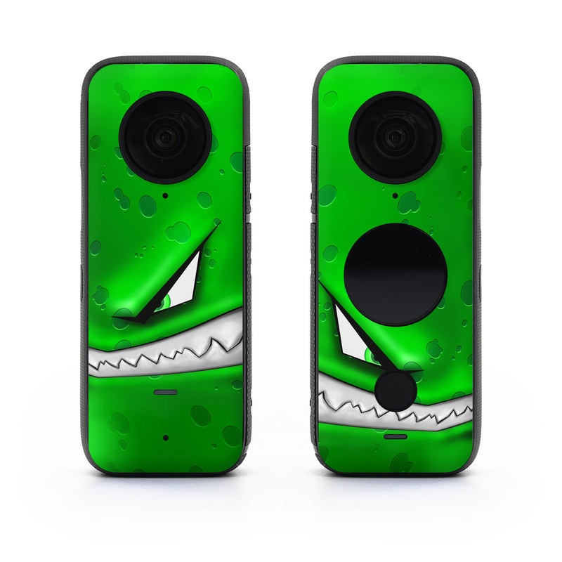 Insta360 ONE X2 Skin design of Green, Font, Animation, Logo, Graphics, Games, with green, white colors