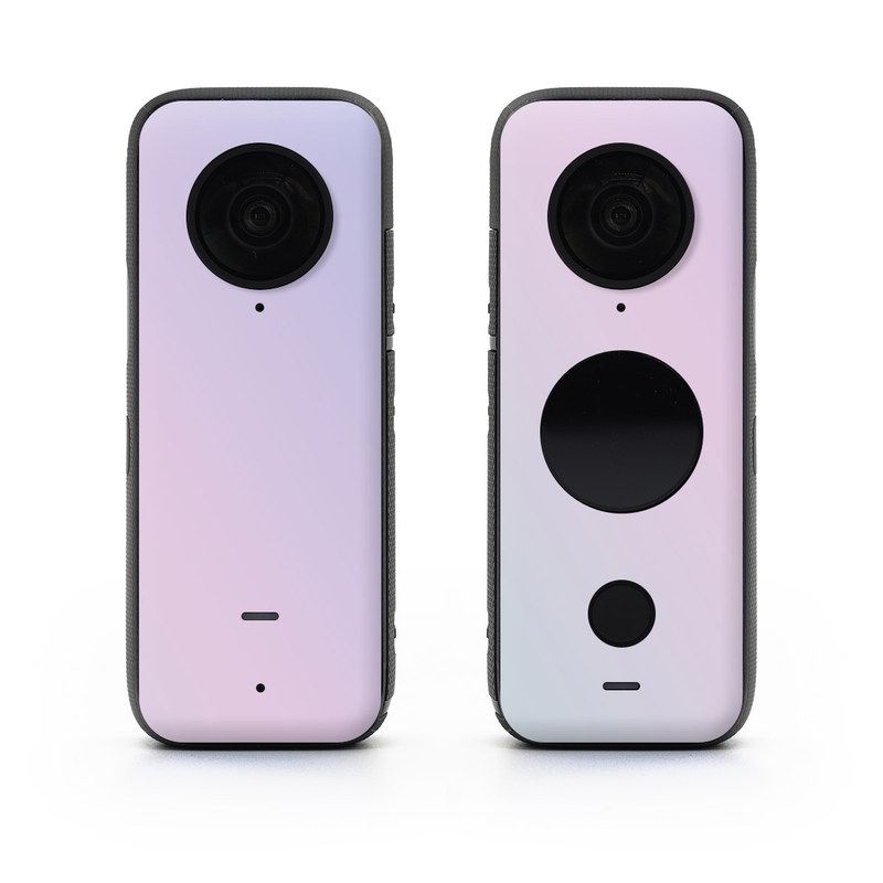 Insta360 ONE X2 Skin design of White, Blue, Daytime, Sky, Atmospheric phenomenon, Atmosphere, Calm, Line, Haze, Fog, with pink, purple, blue colors