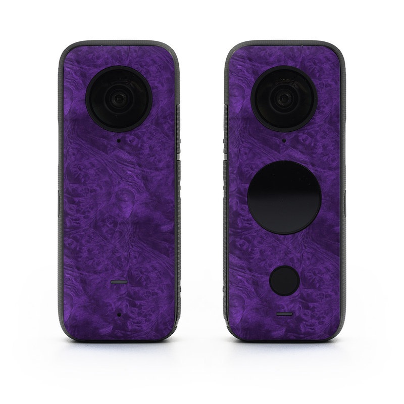 Insta360 ONE X2 Skin design of Violet, Purple, Lilac, Pattern, Magenta, Textile, Wallpaper, with black, blue colors