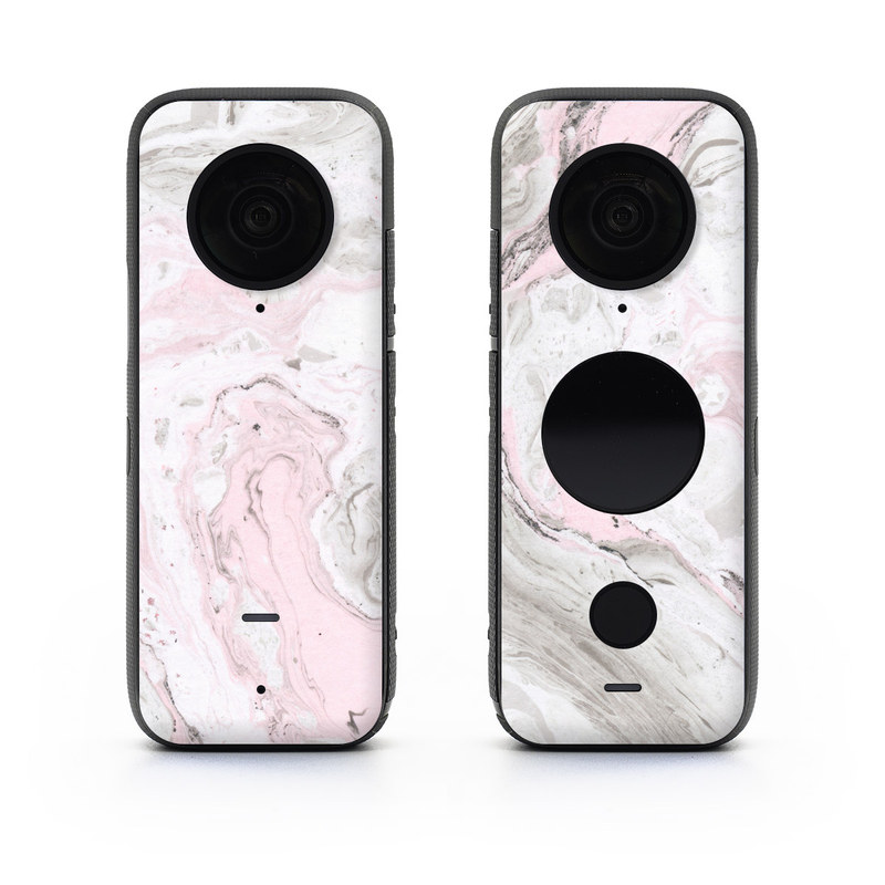 Insta360 ONE X2 Skin design of White, Pink, Pattern, Illustration, with pink, gray, white colors