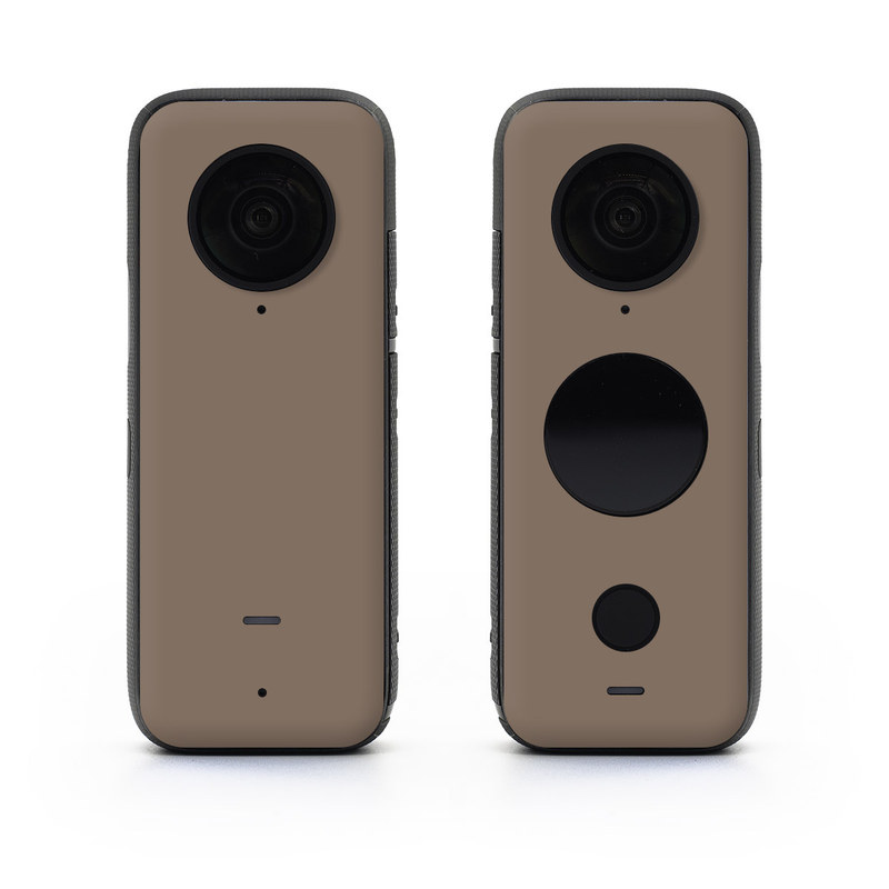 Insta360 ONE X2 Skin design of Brown, Text, Beige, Material property, Font, with brown colors