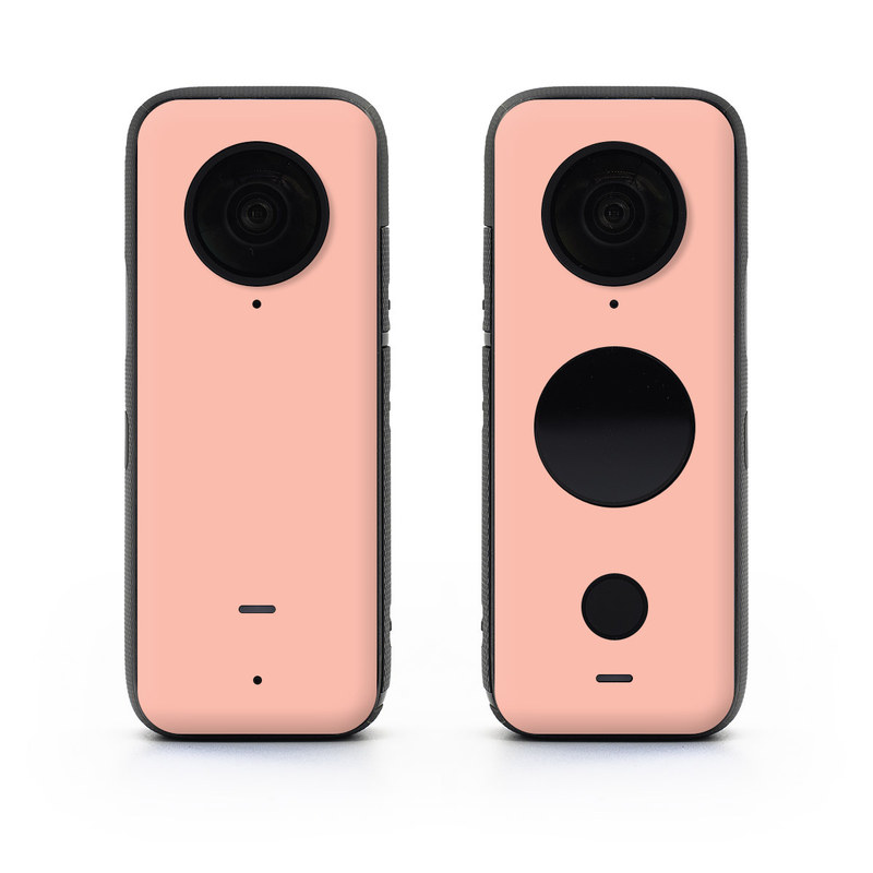 Insta360 ONE X2 Skin design of Orange, Pink, Peach, Brown, Red, Yellow, Material property, Font, Beige, with orange, yellow, white colors