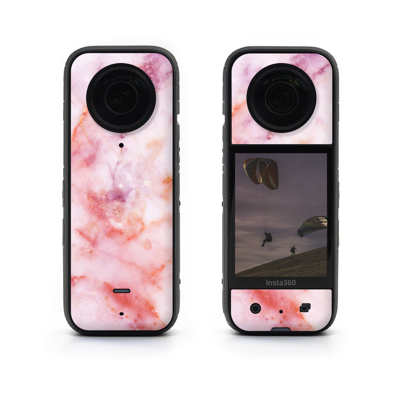 Insta360 X3 Skin design of Pink, Skin, Flesh, Textile, Fur, with pink, red, white, purple, orange colors