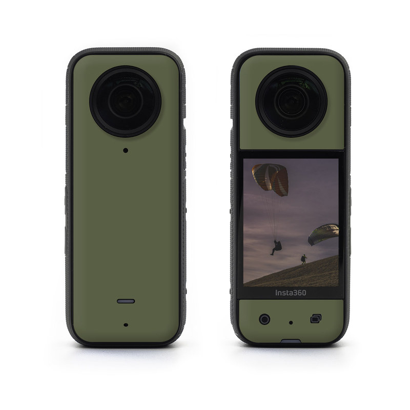 Insta360 X3 Skin design of Green, Brown, Text, Yellow, Grass, Font, Pattern, Beige, with green, brown colors
