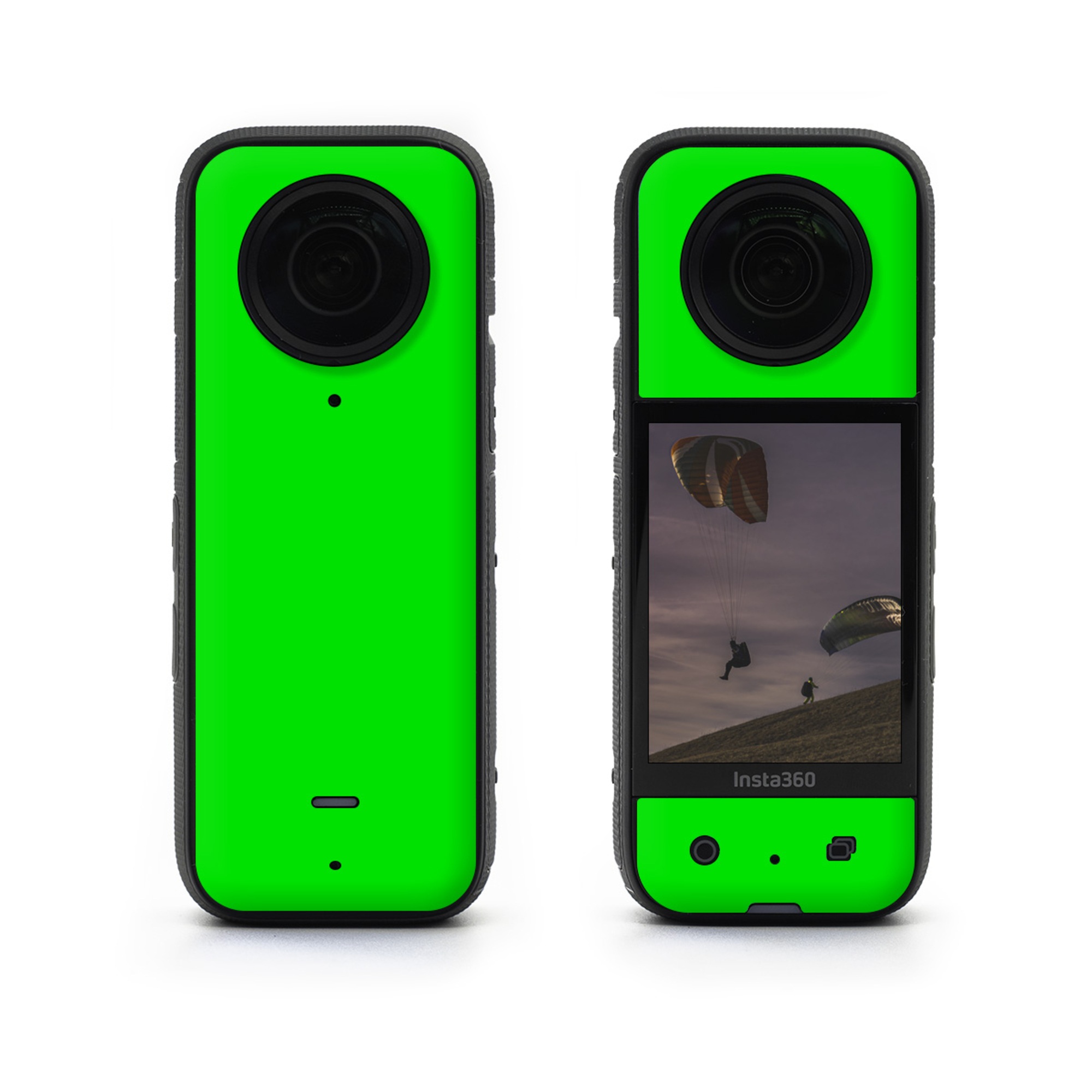 Insta360 X3 Skin design of Green, Rectangle, Baize, Table, Font, Electric blue, Pattern, Symmetry, Magenta, Circle, with green colors