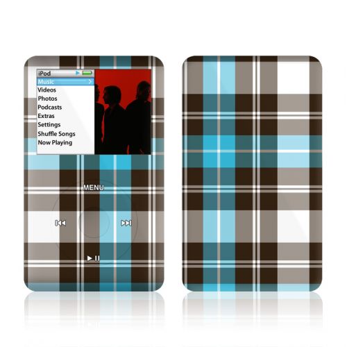 Turquoise Plaid iPod classic Skin