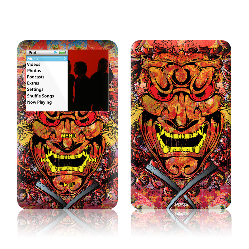 iPod classic Skin design of Art, Psychedelic art, Visual arts, Illustration, Fictional character, Demon, with red, orange, yellow colors