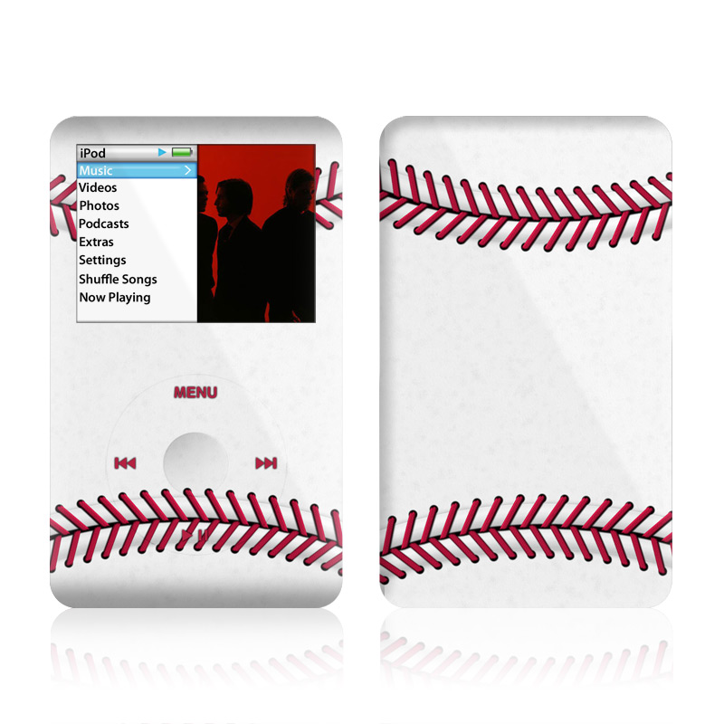 iPod classic Skin design of Red, Line, Pink, Parallel, Paper, with white, red colors