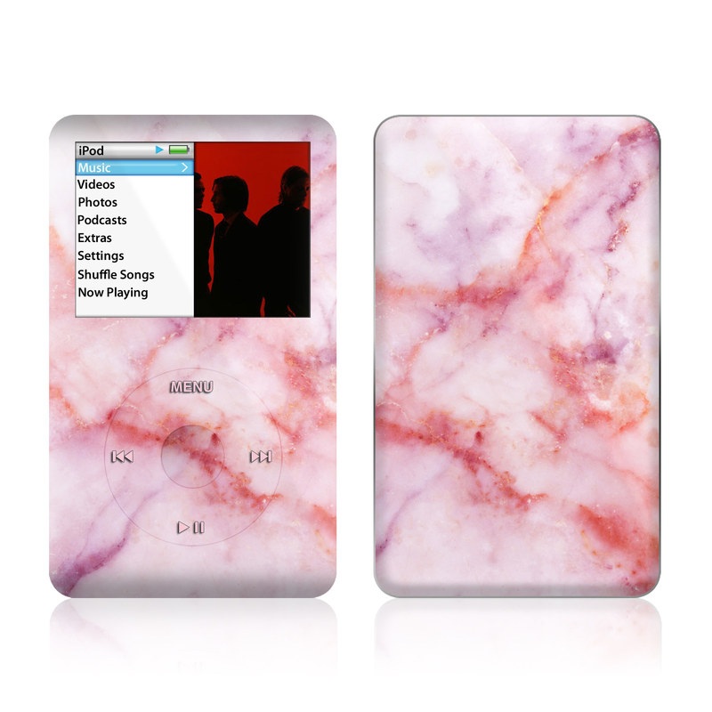 iPod classic Skin design of Pink, Skin, Flesh, Textile, Fur, with pink, red, white, purple, orange colors