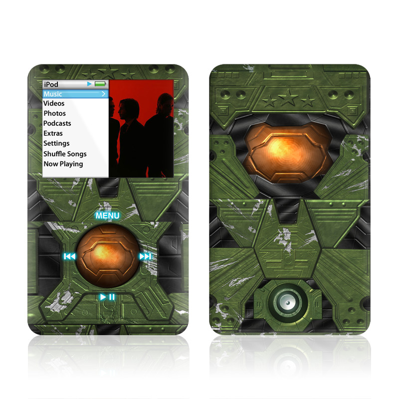 iPod classic Skin design of Green, Fictional character, Games, Fiction, Pc game, Illustration, Strategy video game, Digital compositing, Art, Screenshot, with green, yellow, orange, black colors