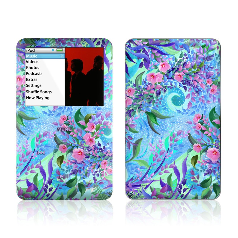 iPod classic Skin design of Psychedelic art, Pattern, Lilac, Purple, Art, Pink, Design, Fractal art, Visual arts, Organism, with gray, blue, purple colors