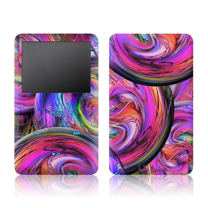iPod classic Skin design of Pattern, Psychedelic art, Purple, Art, Fractal art, Design, Graphic design, Colorfulness, Textile, Visual arts, with purple, black, red, gray, blue, green colors