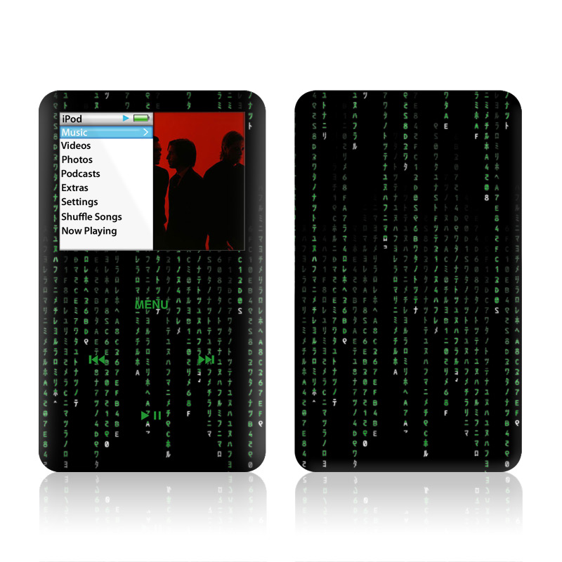 iPod classic Skin design of Green, Black, Pattern, Symmetry, with black colors