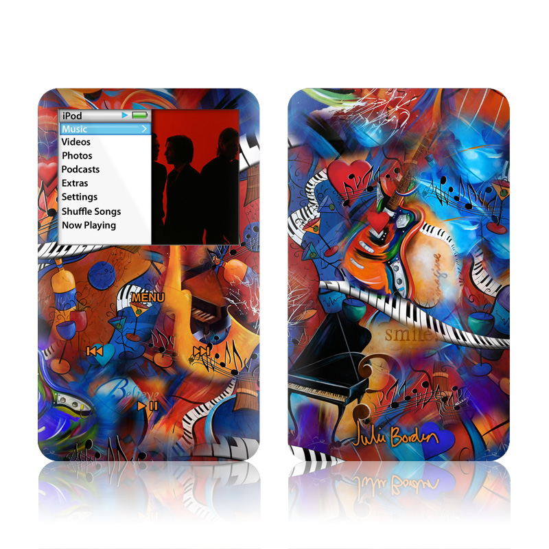 iPod classic Skin design of Art, Graffiti, Mural, Modern art, Street art, Psychedelic art, Fictional character, Graphic design, Visual arts, Animated cartoon, with black, red, blue, gray, green colors