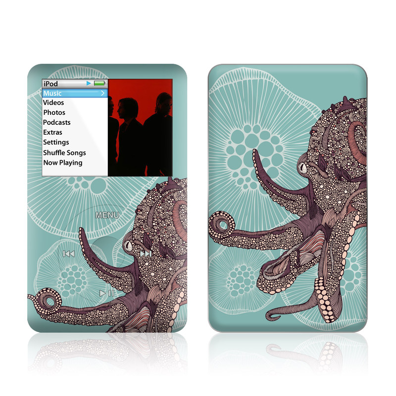 iPod classic Skin design of Illustration, Art, Elephants and Mammoths, Pattern, Graphic design, with gray, black, red, green colors