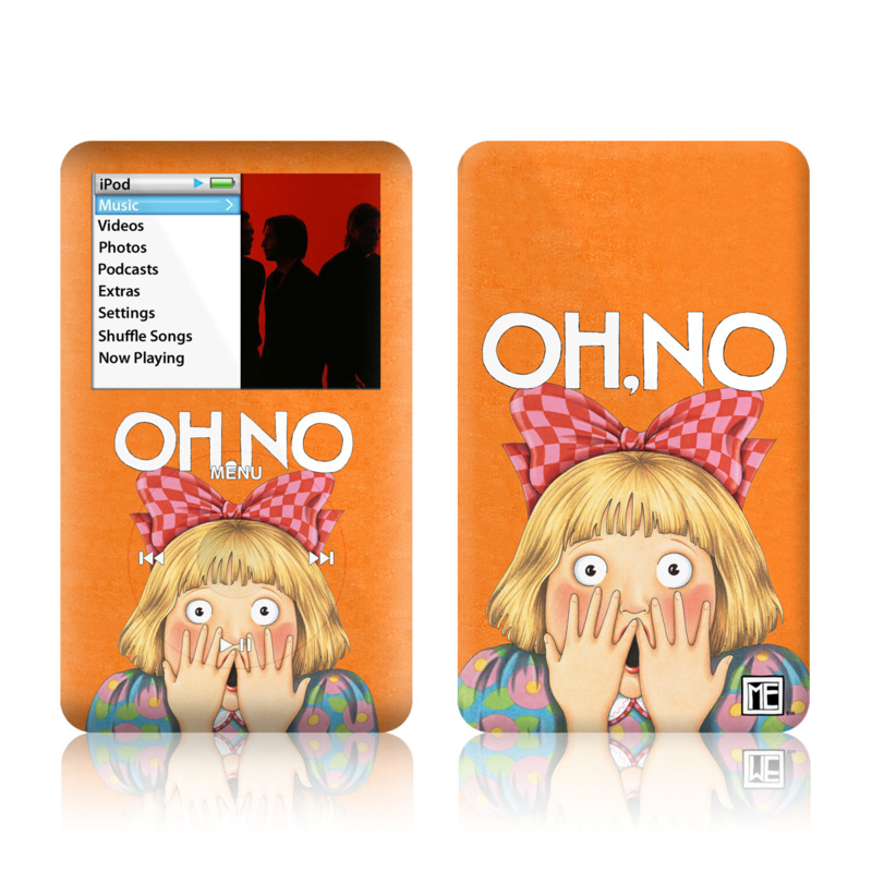 iPod classic Skin design of Cartoon, Nose, Illustration, Poster, Art, Fiction, Book cover, Happy, Gesture, with orange, pink, gray, green, red, white colors