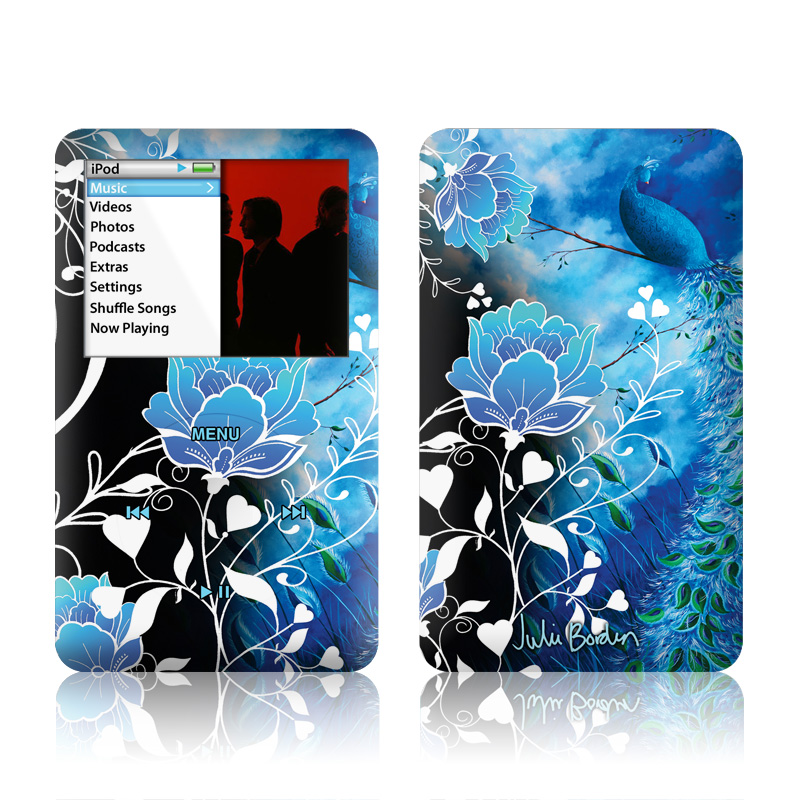 iPod classic Skin design of Blue, Pattern, Graphic design, Design, Illustration, Organism, Visual arts, Graphics, Plant, Art, with black, blue, gray, white colors