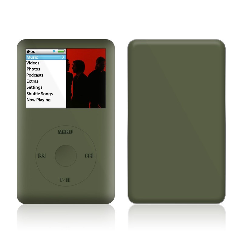 iPod classic Skin design of Green, Brown, Text, Yellow, Grass, Font, Pattern, Beige, with green, brown colors