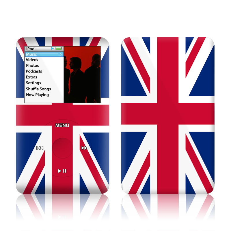 iPod classic Skin design of Flag, Red, Line, Electric blue, Design, Font, Pattern, Parallel, Flag Day (USA), with red, white, blue colors