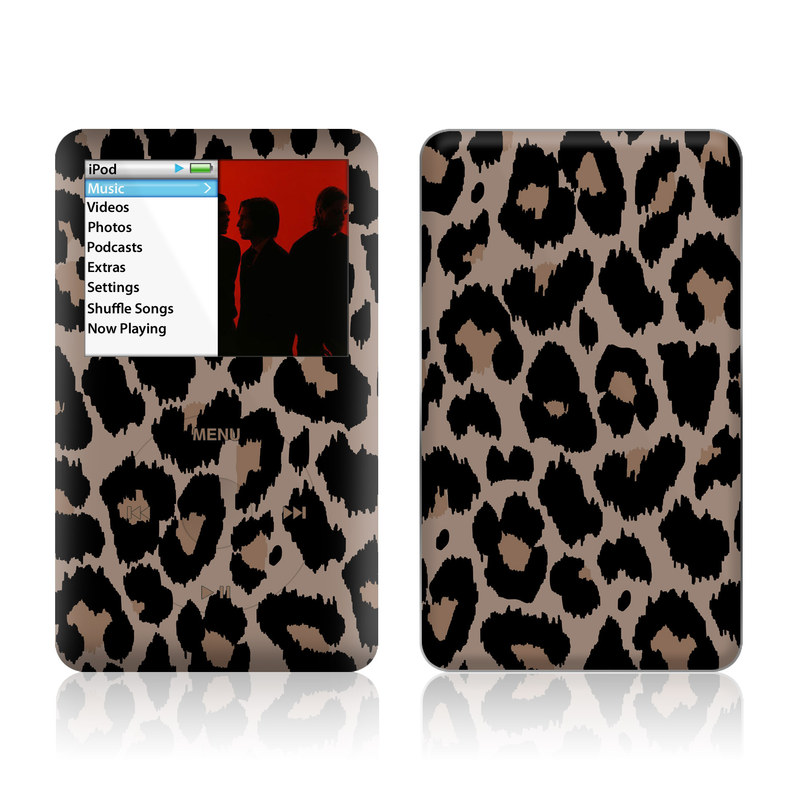 iPod classic Skin design of Pattern, Brown, Fur, Design, Textile, Monochrome, Fawn, with black, gray, red, green colors