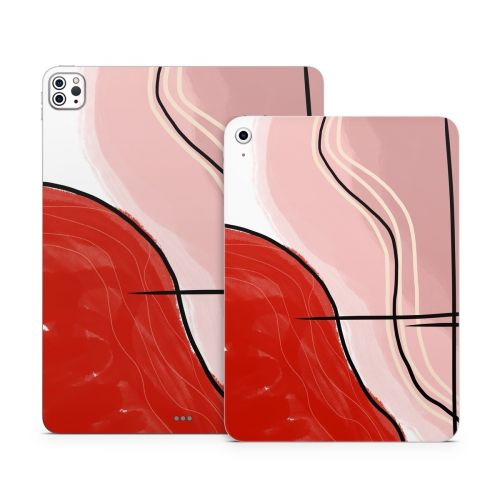 Abstract Red Apple iPad Series Skin