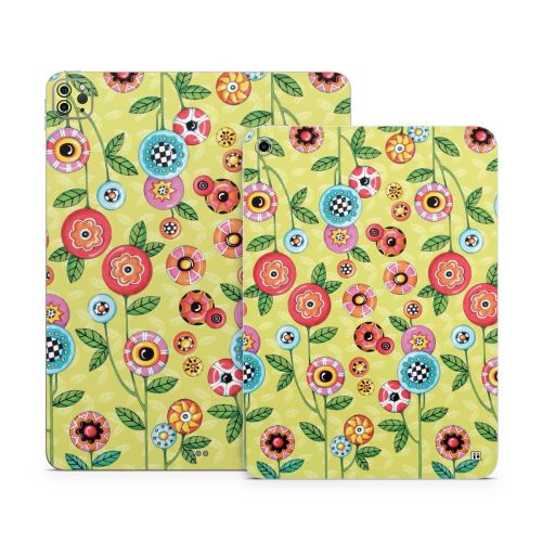 Button Flowers Apple iPad Series Skin