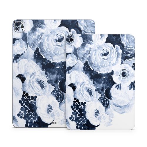 Blue Blooms Apple iPad Series Skin