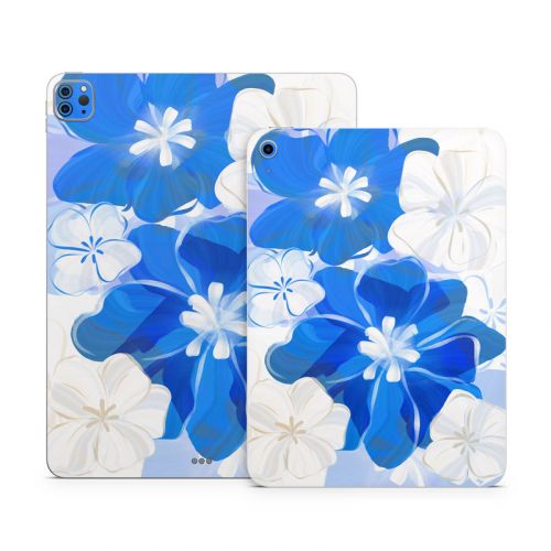 Blue Flowers Apple iPad Series Skin