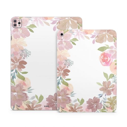 Blush Flower Frame Apple iPad Series Skin