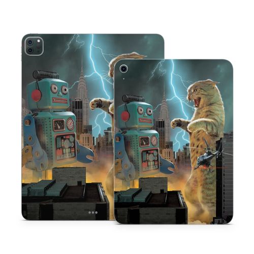 Catzilla Vs Robot Apple iPad Series Skin