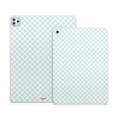 Checker Light Blue Apple iPad Series Skin
