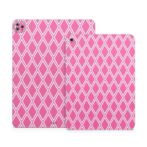 Pink Checks Apple iPad Series Skin